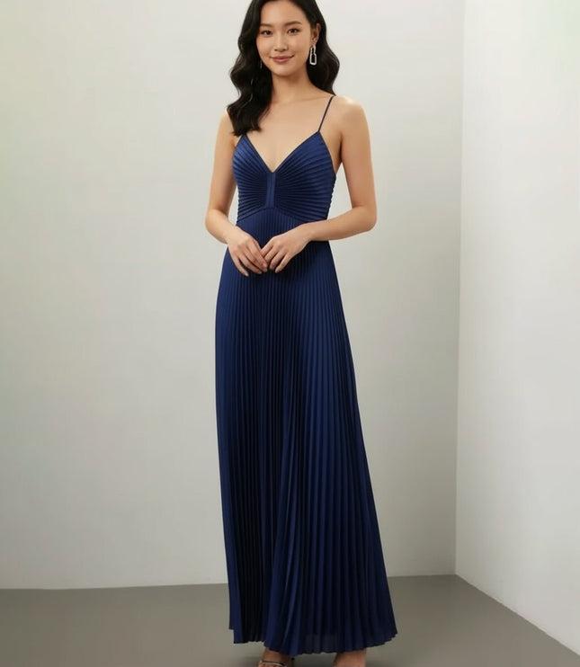 A.L.C. Navy Aries Maxi Dress in Navy Blue - Wind & Song