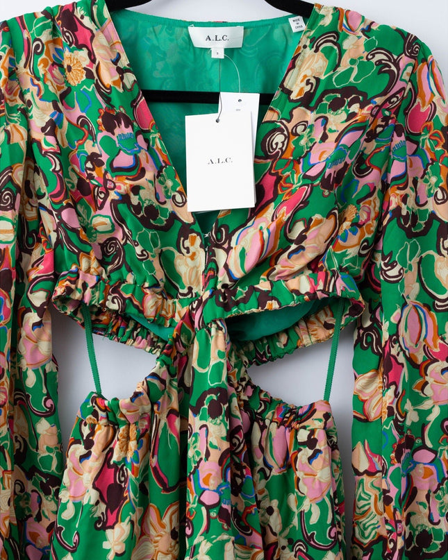 A.L.C. Women’s Bell Print Layered Cutout Maxi Dress - Wind & Song