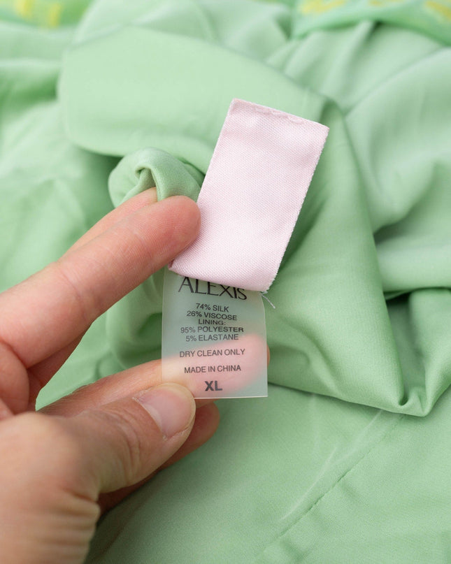 Alexis Elea Green Abstract Dress - Wind & Song