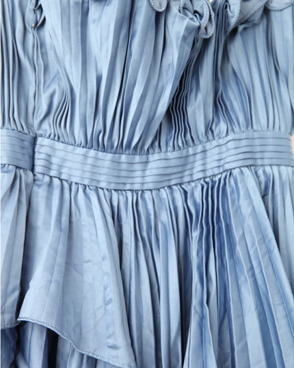 AMUR Janey Midi Dress in Blue - Wind & Song