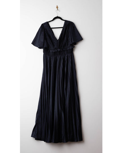 AMUR Suze Blue Satin Gown Size 12 - Wind & Song