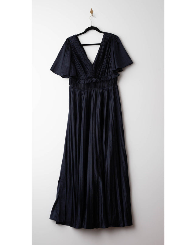 AMUR Suze Blue Satin Gown Size 12 - Wind & Song