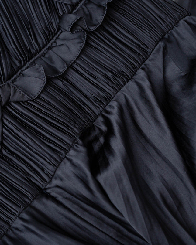 AMUR Suze Blue Satin Gown Size 12 - Wind & Song