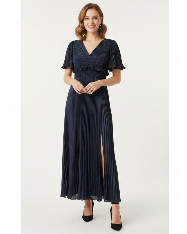 AMUR Suze Blue Satin Gown Size 12 - Wind & Song