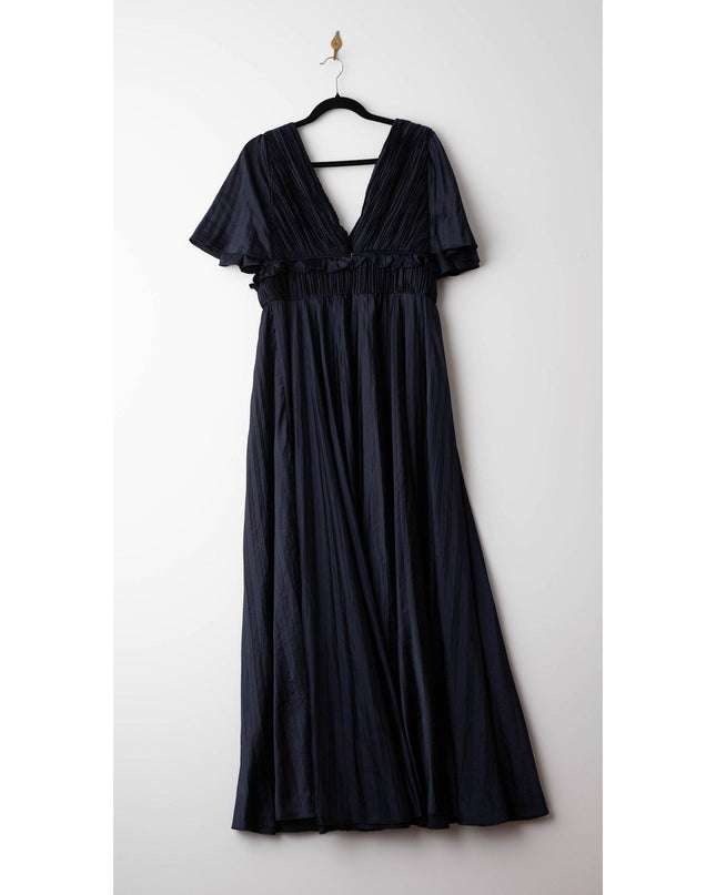 AMUR Suze Blue Satin Gown Size 12 - Wind & Song