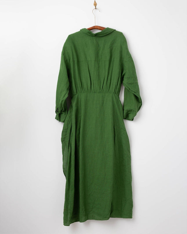 Apiece Apart Alessandra Sarong Shirt Dress in Green - Wind & Song