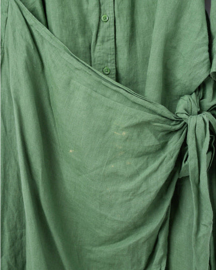 Apiece Apart Alessandra Sarong Shirt Dress in Green - Wind & Song