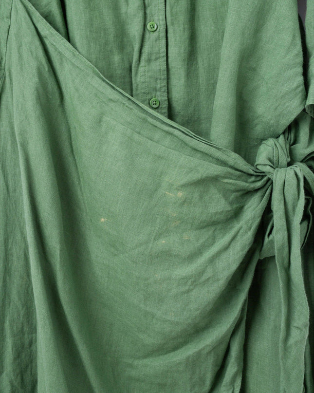Apiece Apart Alessandra Sarong Shirt Dress in Green - Wind & Song