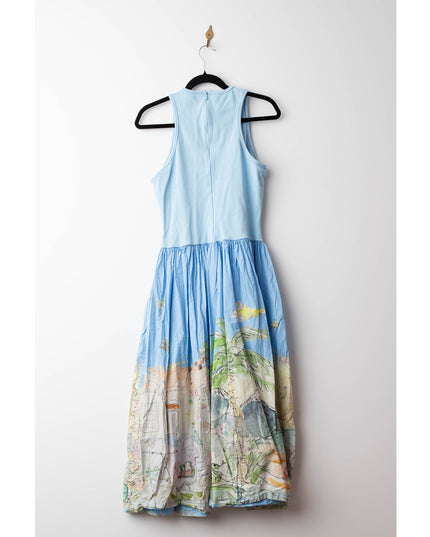 ALÉMAIS Blue Anouk Tank Midi Dress