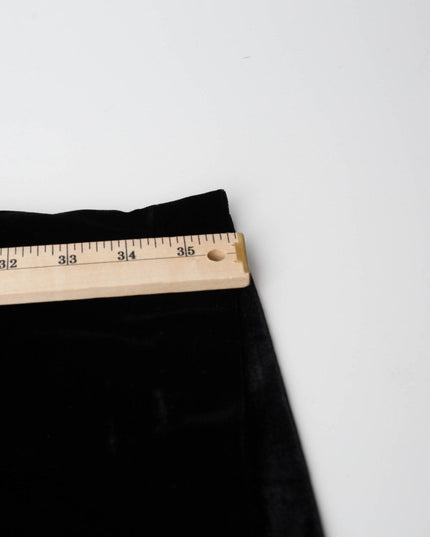 Badgley Mischka Black Velvet with White Rose Bodice Dress - Wind & Song