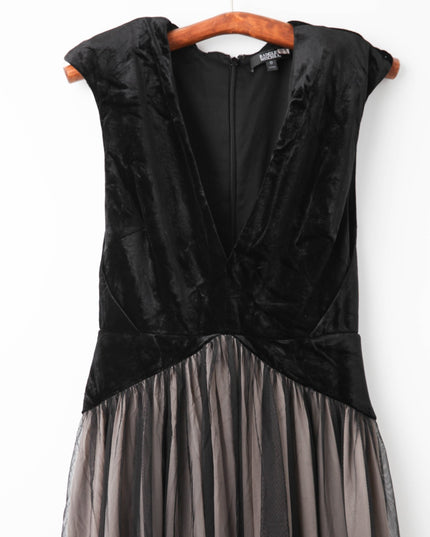 Badgley Mischka Drop Waist Velvet Dress - Wind & Song