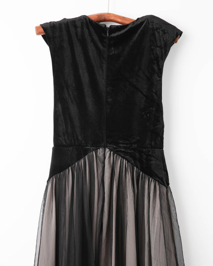 Badgley Mischka Drop Waist Velvet Dress - Wind & Song