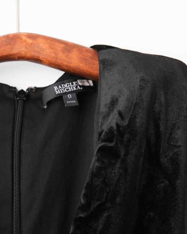 Badgley Mischka Drop Waist Velvet Dress - Wind & Song