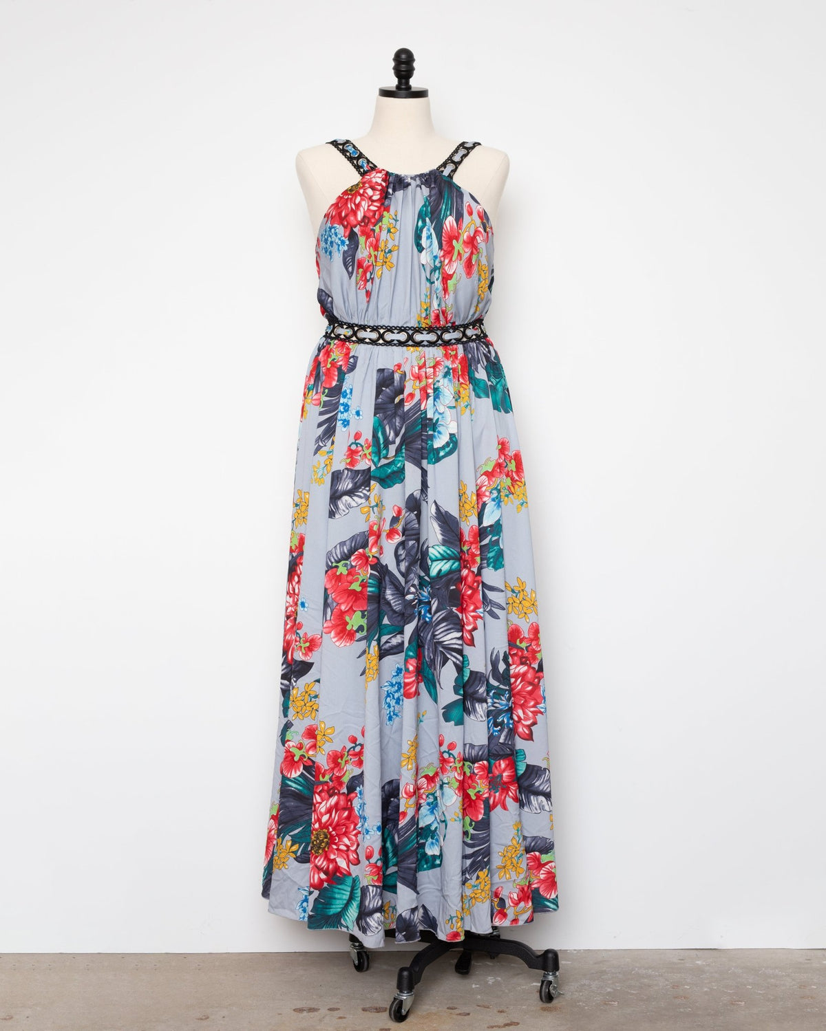 Badgley Mischka Floral Grommet Maxi Gown – Size US 10 - Wind & Song