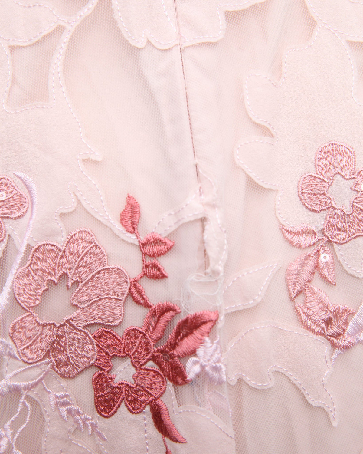 Badgley Mischka Lace Applique Pink Floral Shirt Dress-Size 4 - Wind & Song