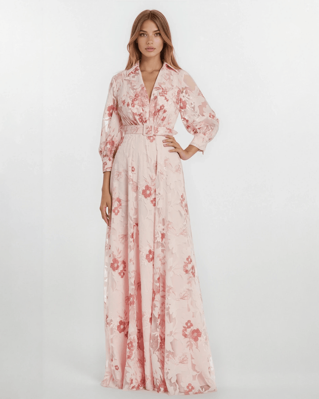 Badgley Mischka Lace Applique Shirt Dress - Wind & Song