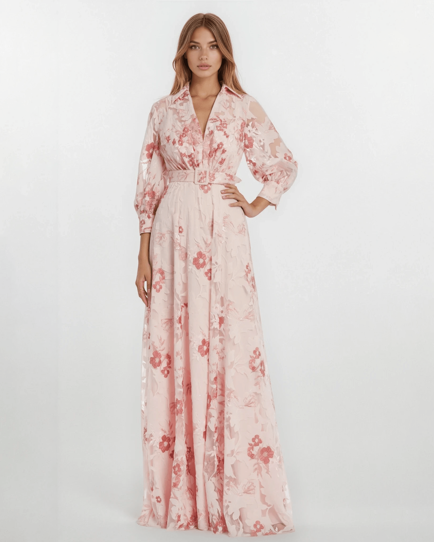 Badgley Mischka Lace Applique Shirt Dress - Wind & Song