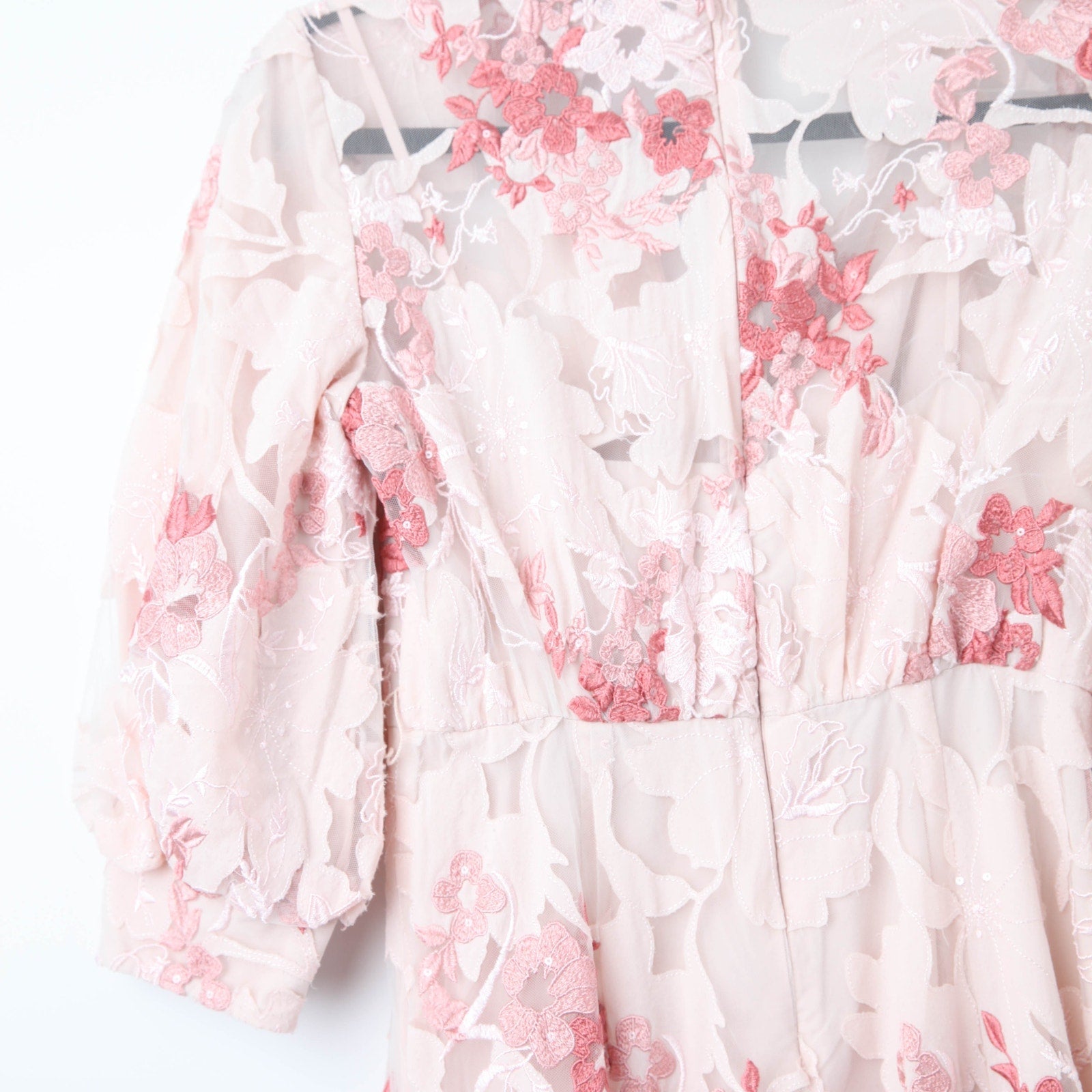 Badgley Mischka Lace Applique Shirt Dress - Wind & Song