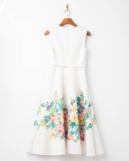 Badgley Mischka Printed Full Skirt Midi Dress - Wind & Song