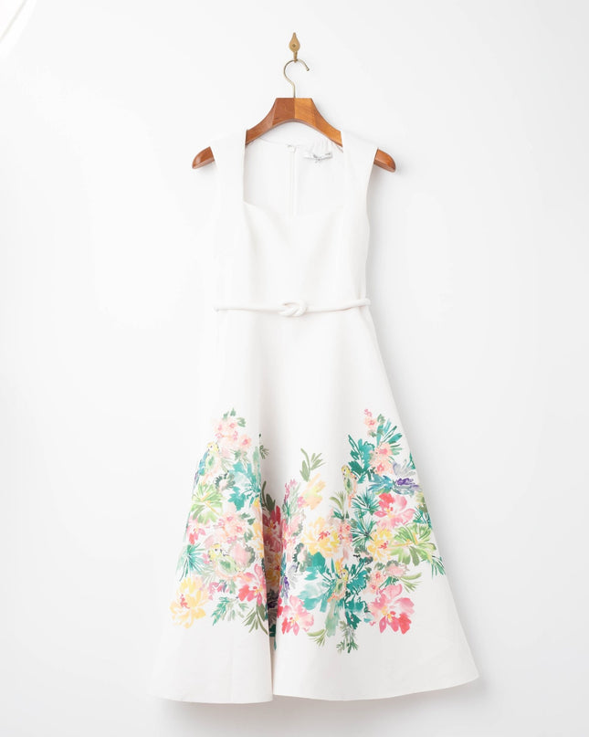 Badgley Mischka Printed Full Skirt Midi Dress - Wind & Song