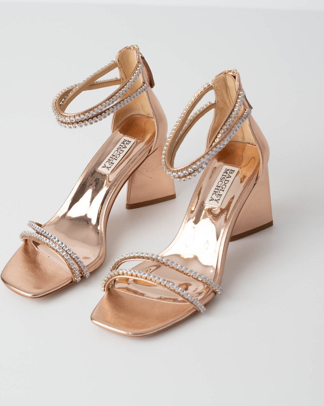 Badgley Mischka Women's Lillie Embellished Strappy High Heel Sandals - Wind & Song