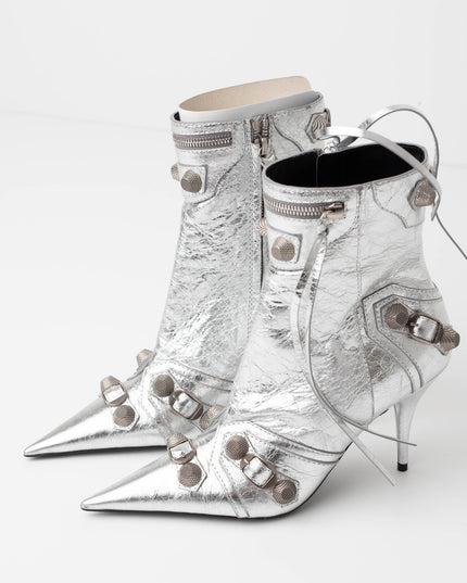 Balenciaga Cagole 90mm Metallic Ankle Boots NWT Size 37 - Wind & Song
