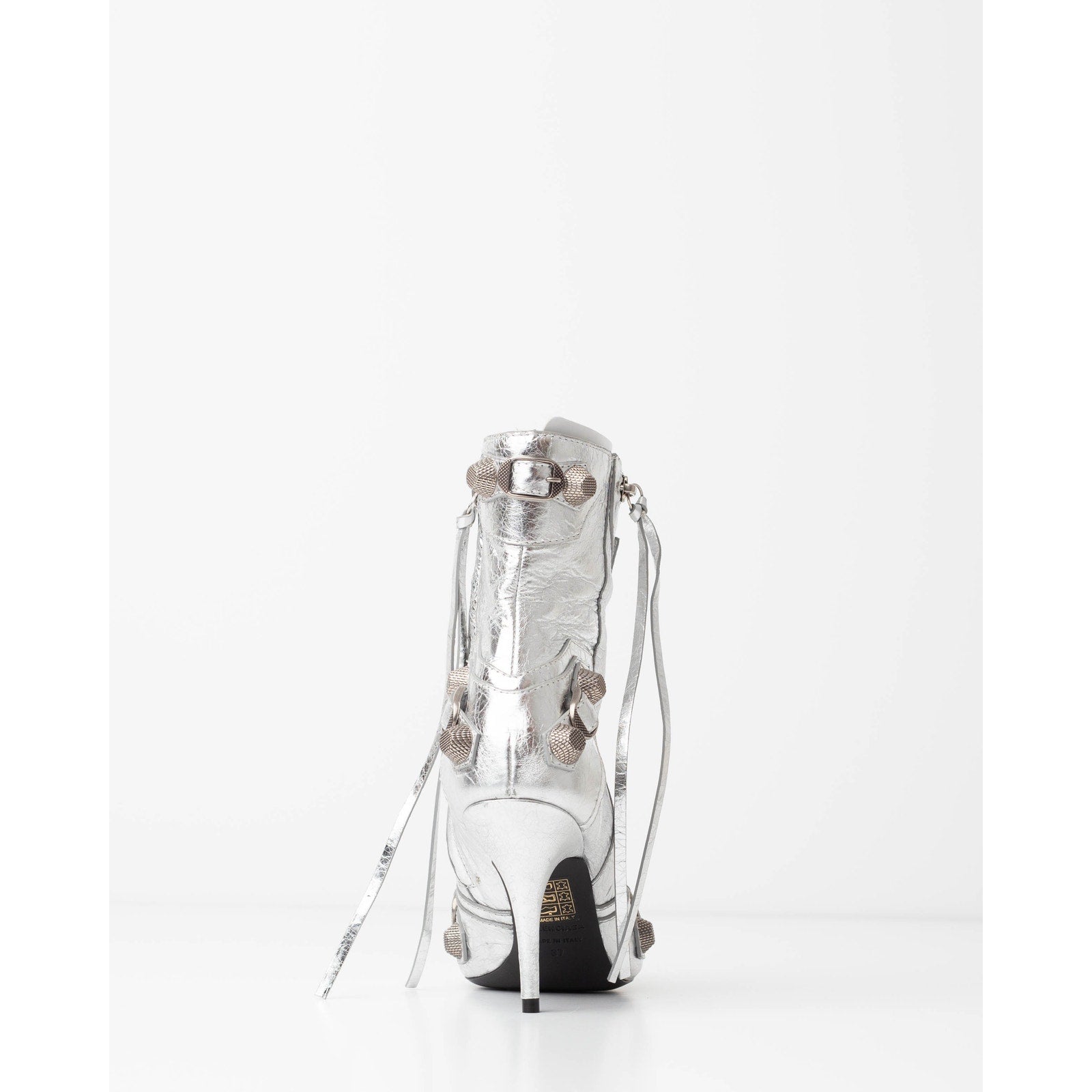 Balenciaga Cagole 90mm Metallic Ankle Boots NWT Size 37 - Wind & Song