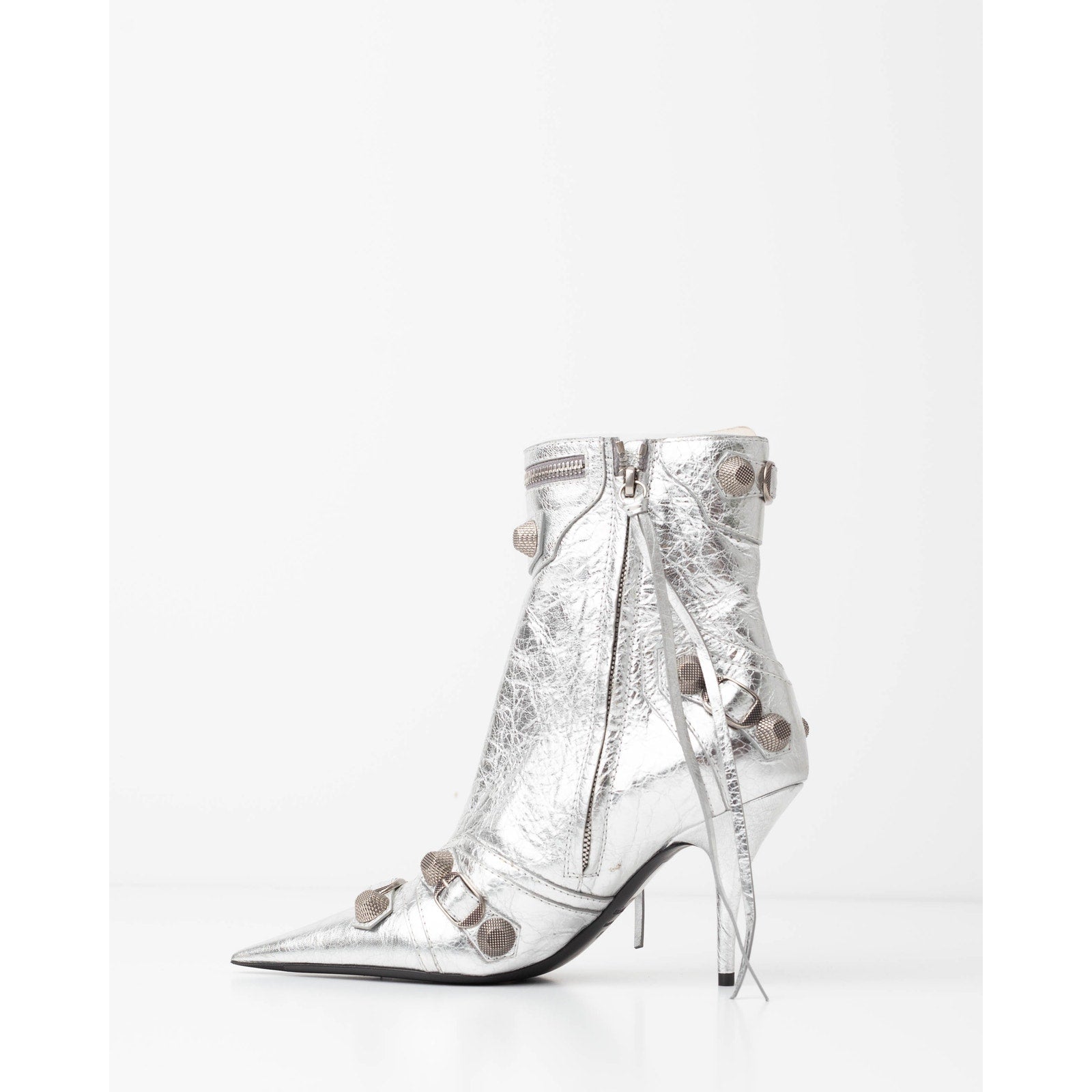 Balenciaga Cagole 90mm Metallic Ankle Boots NWT Size 37 - Wind & Song