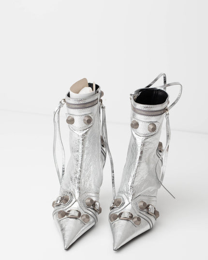 Balenciaga Cagole 90mm Metallic Ankle Boots NWT Size 37 - Wind & Song