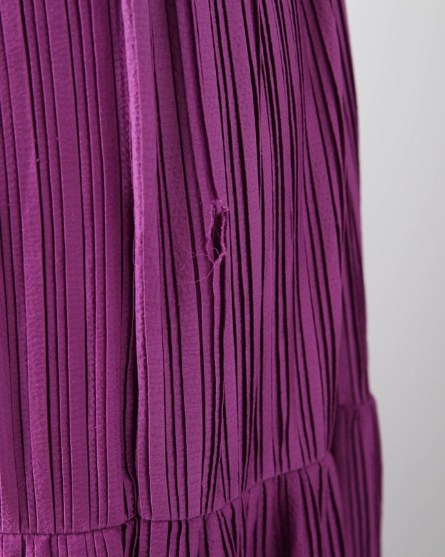 ba&sh Wasta Gown in Purple Satin (Size US 4) - Wind & Song