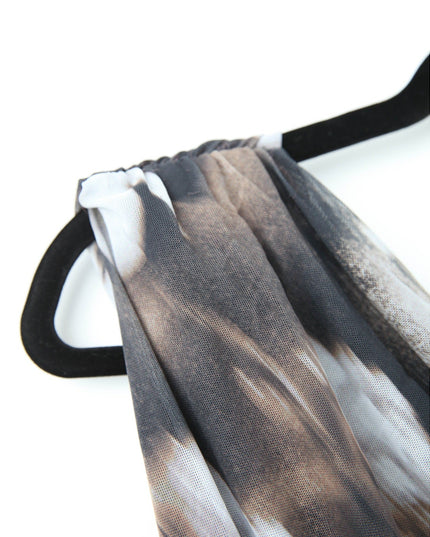 Bec + Bridge Solene Asymmetric Dress in Dark Blurred Floral - Wind & Song