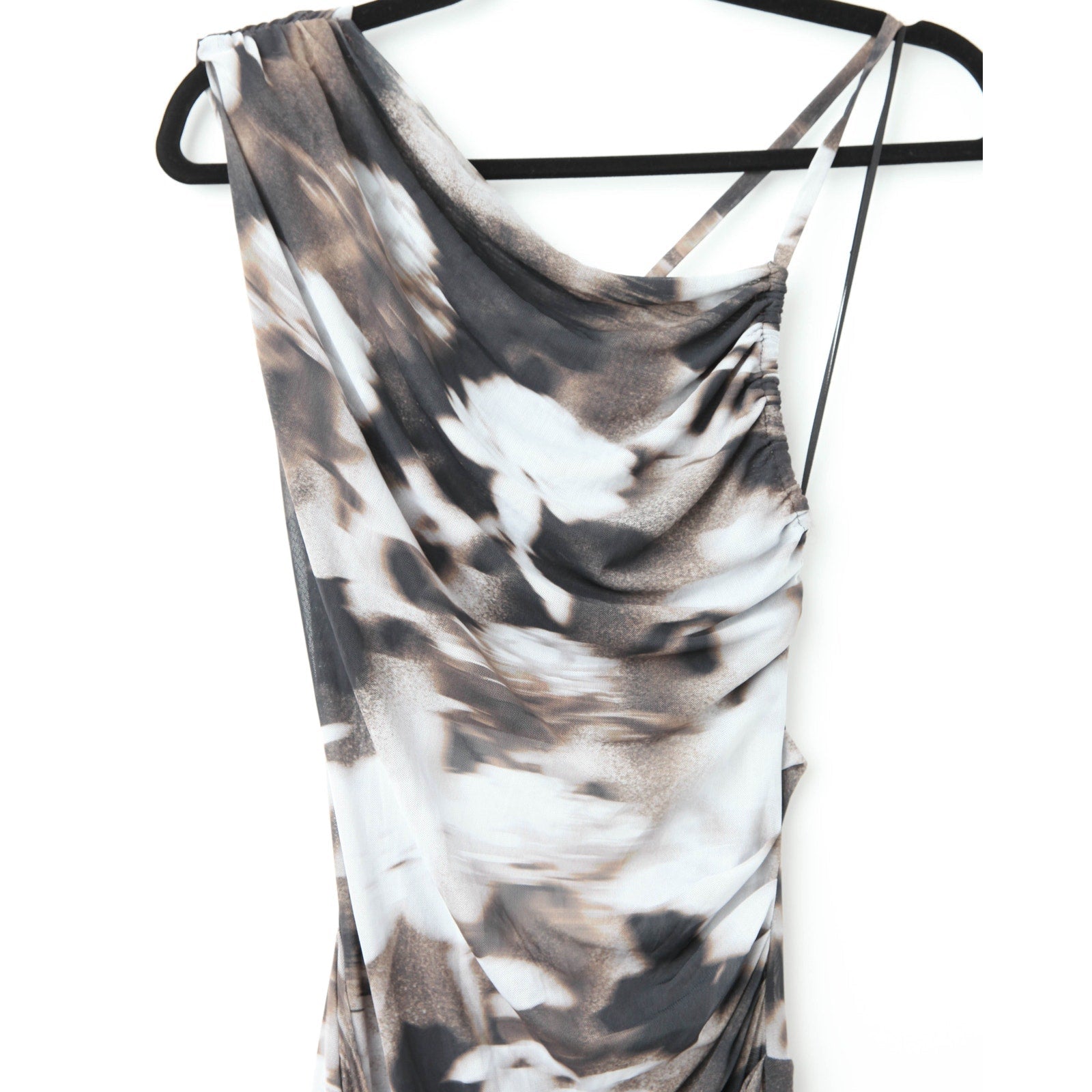 Bec + Bridge Solene Asymmetric Dress in Dark Blurred Floral - Wind & Song
