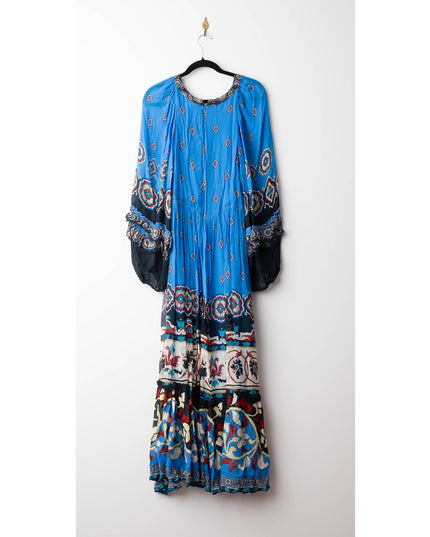 FARM Rio Anika Tiles Blue Maxi Dress