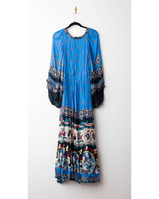 FARM Rio Anika Tiles Blue Maxi Dress
