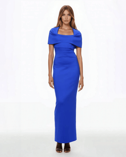 Black Halo Bernice Gown in Blue Size 2 - Wind & Song