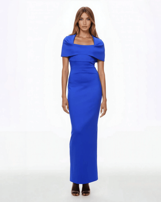 Black Halo Bernice Gown in Blue Size 2 - Wind & Song