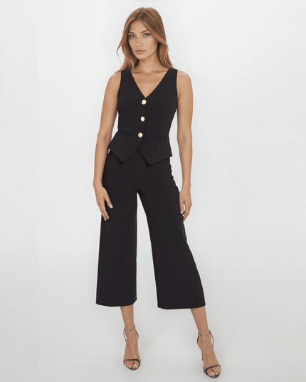 Black Halo Sloane Jumpsuit in Black - Wind & Song