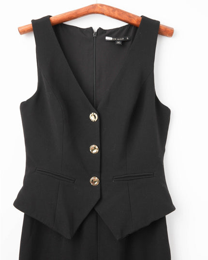 Black Halo Sloane Jumpsuit in Black - Wind & Song