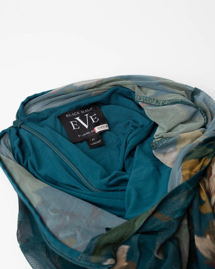 Black Halo Wendy Blue Floral Jersey Gown - Wind & Song