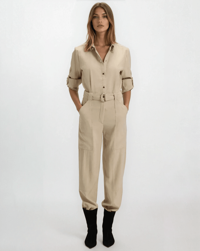 BOSS Belted Jumpsuit with popper placket - Wind & Song