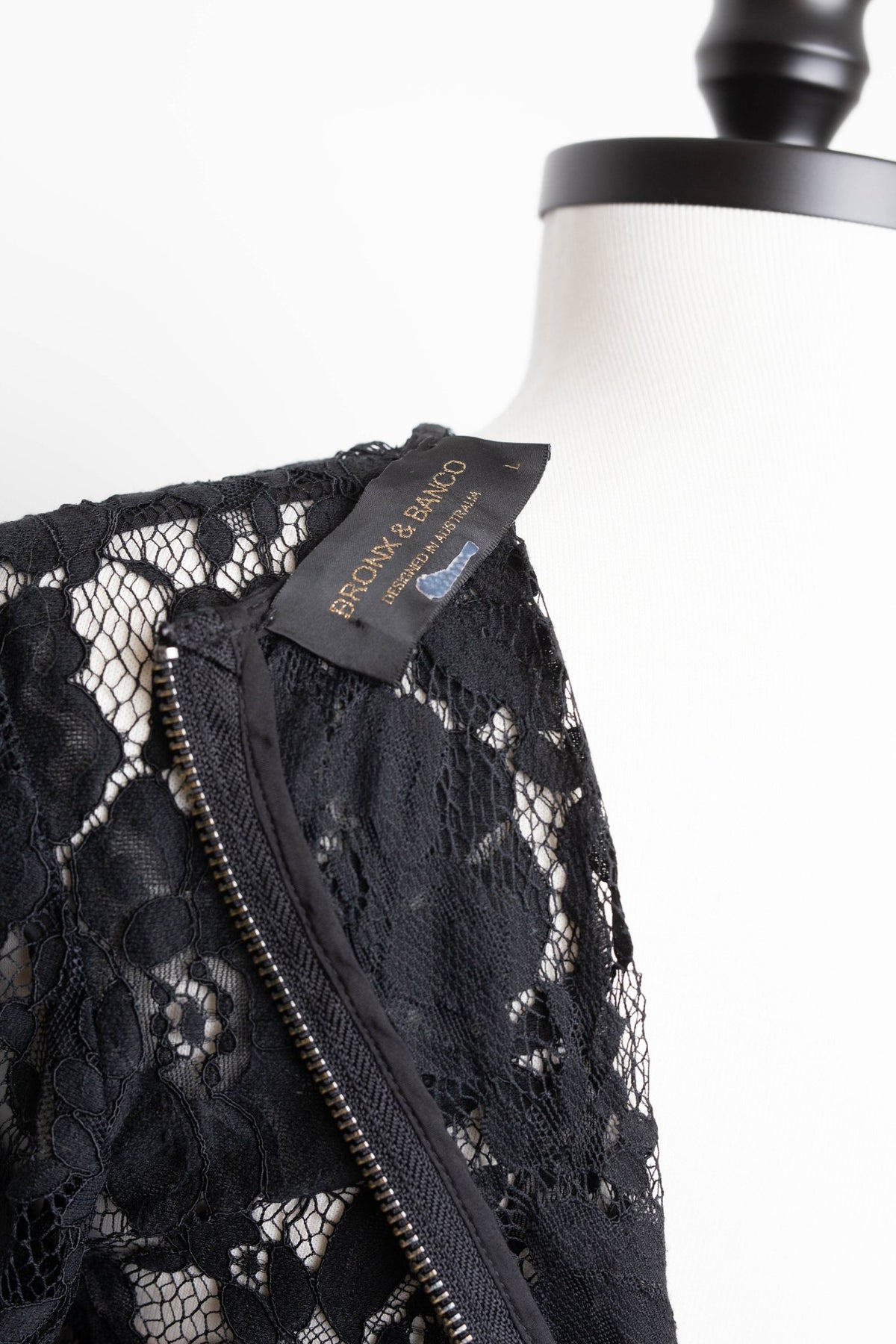 Bronx and Banco Colette Noir Black Gown Size L - Pre-owned - Wind & Song