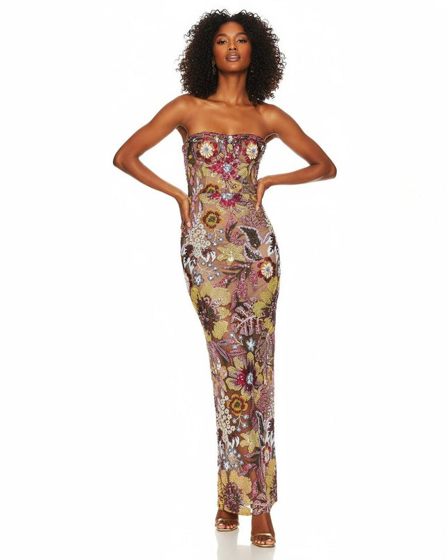 Bronx and Banco Dahlia Gown in Sequin Multi (Size S) - Wind & Song