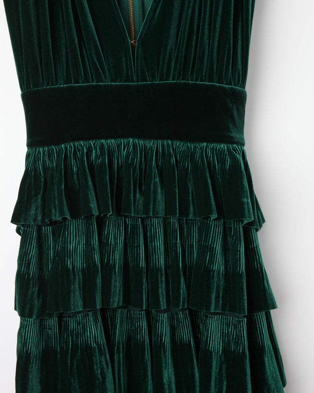 Bronx and Banco Emerald Velvet Gown - Wind & Song