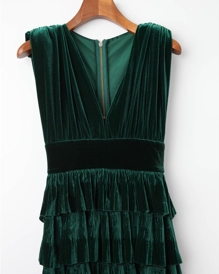 Bronx and Banco Emerald Velvet Gown - Wind & Song