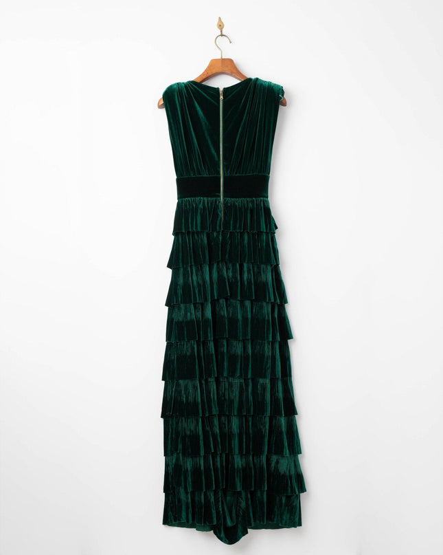 Bronx and Banco Emerald Velvet Gown - Wind & Song