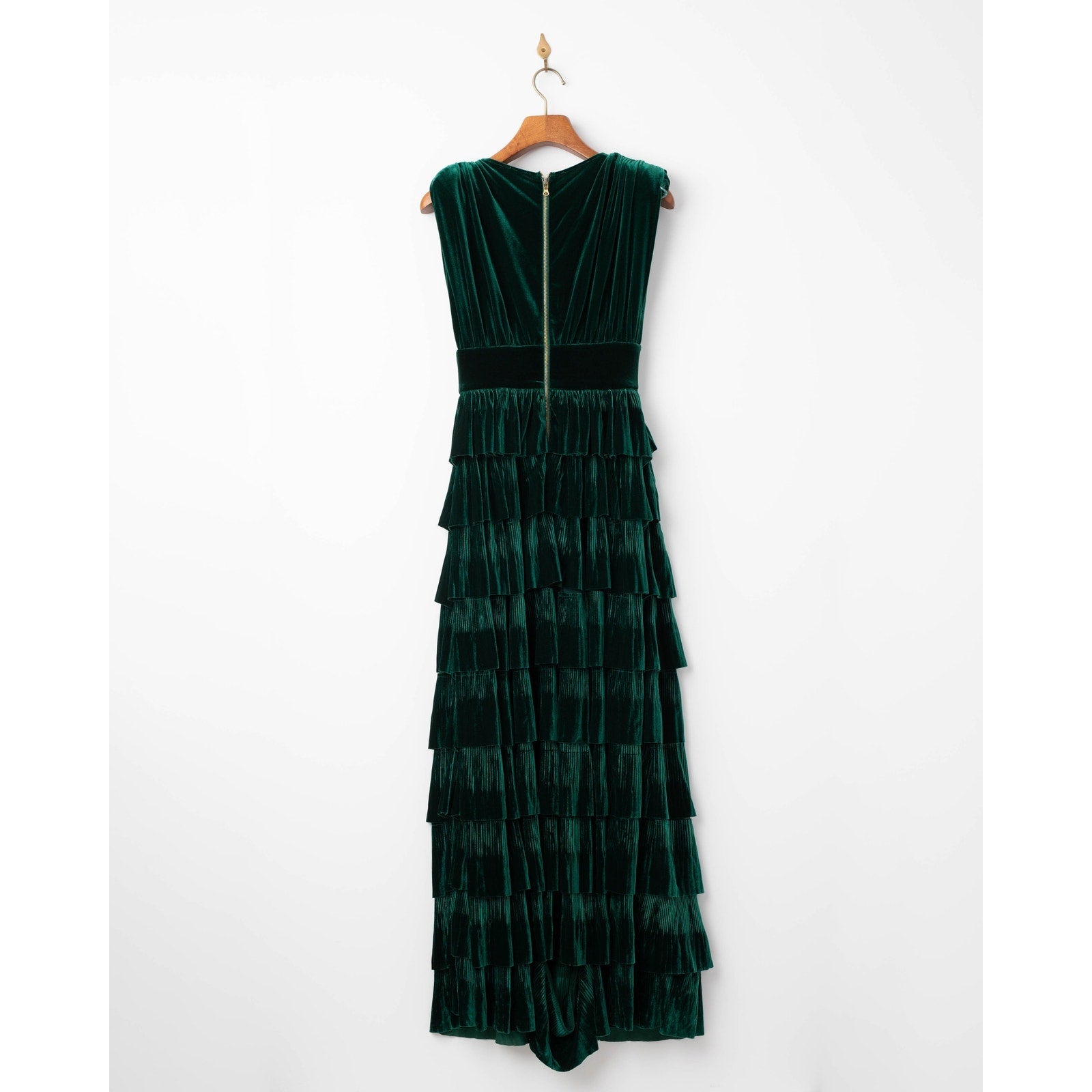 Bronx and Banco Emerald Velvet Gown - Wind & Song