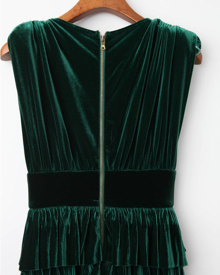Bronx and Banco Emerald Velvet Gown - Wind & Song