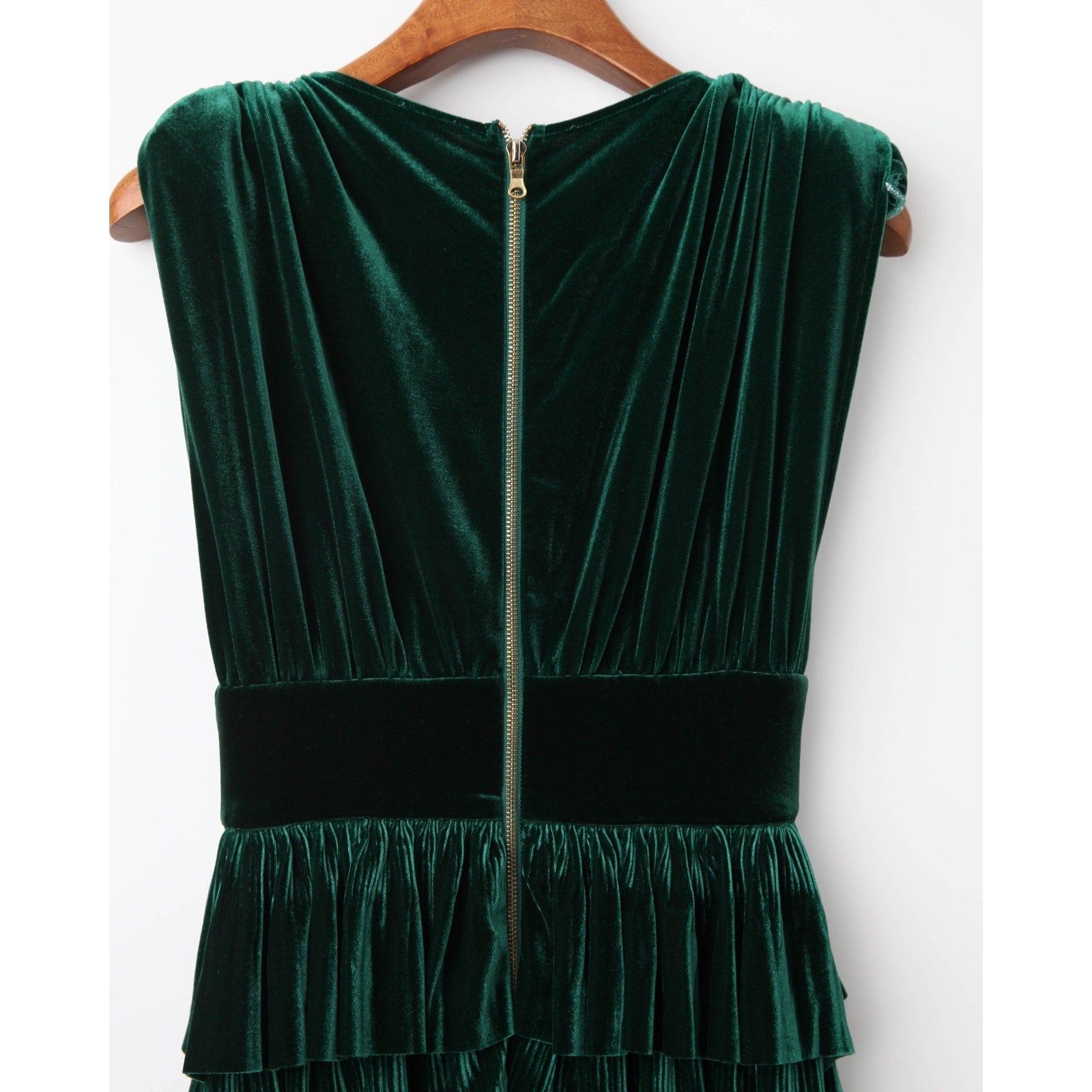 Bronx and Banco Emerald Velvet Gown - Wind & Song