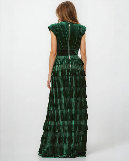 Bronx and Banco Emerald Velvet Gown - Wind & Song