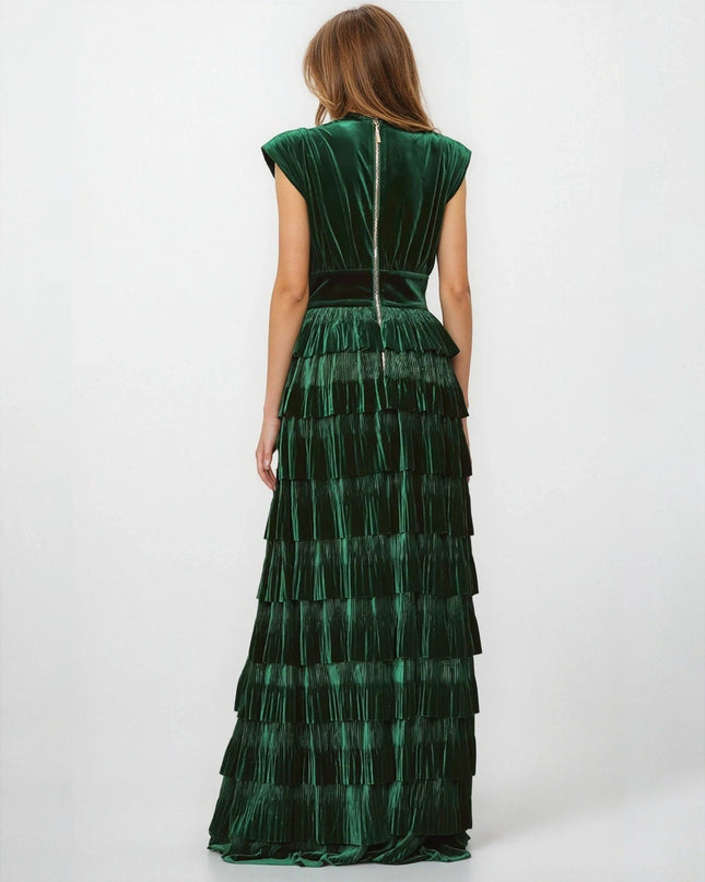 Bronx and Banco Emerald Velvet Gown - Wind & Song